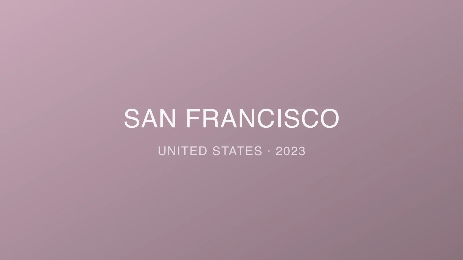 nature photograph taken in San Francisco, United States, 2023